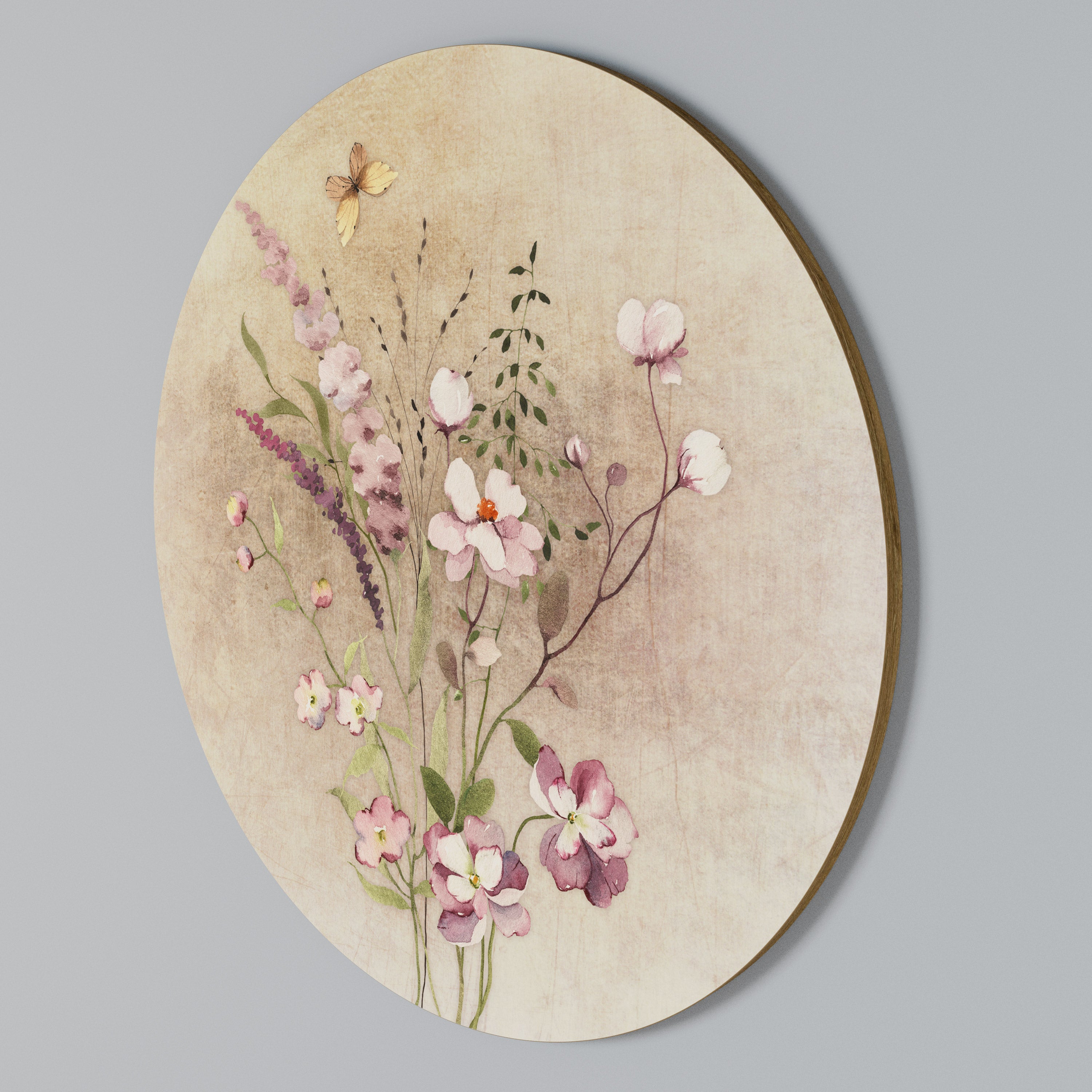 FLOWERED REVERIE Round Wall Art