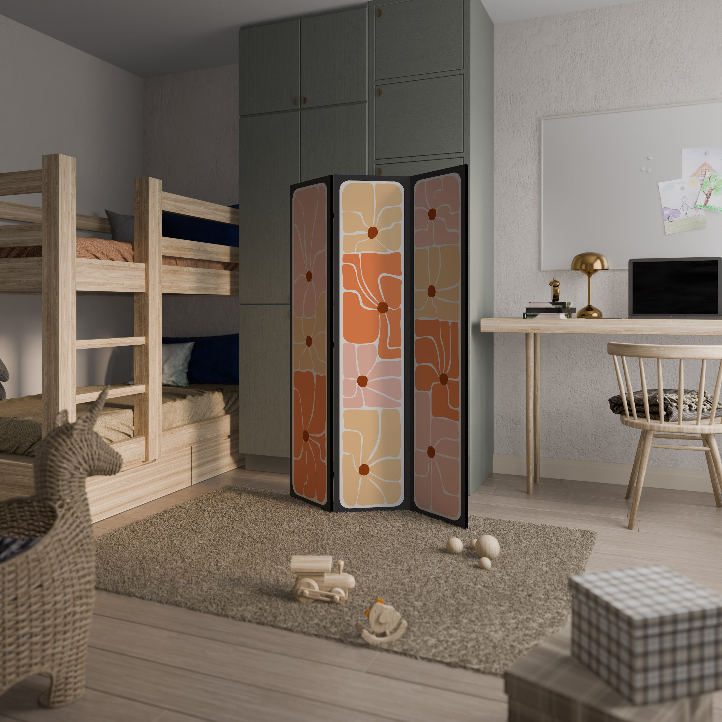 FINE CURRENTS 3dílný paraván