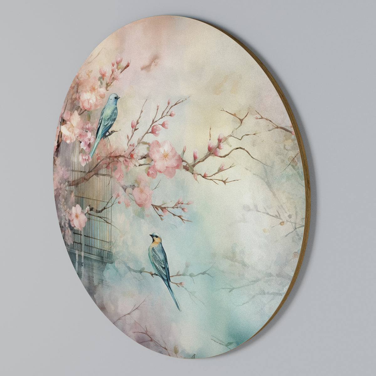 CHERRY BIRDSONG Kulatá nástěnná dekorace