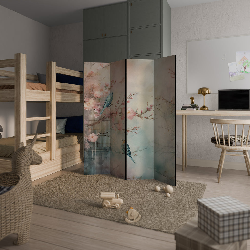 CHERRY BIRDSONG 4dílný paraván