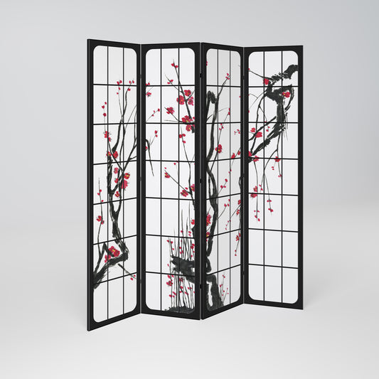 JAPANESE BLOSSOMS 4dílný paraván