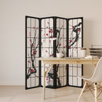 JAPANESE BLOSSOMS 4-Panel Room Divider