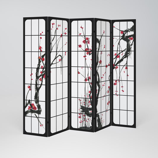 JAPANESE BLOSSOMS 5dílný paraván