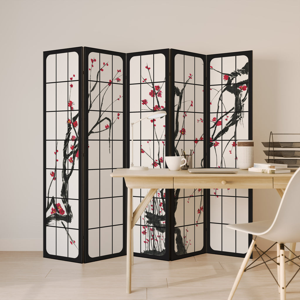 JAPANESE BLOSSOMS 5dílný paraván