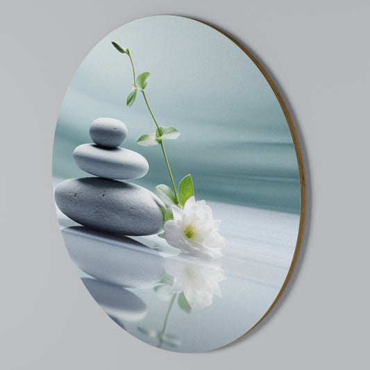 TRANQUIL STONE BALANCE Kulatá nástěnná dekorace