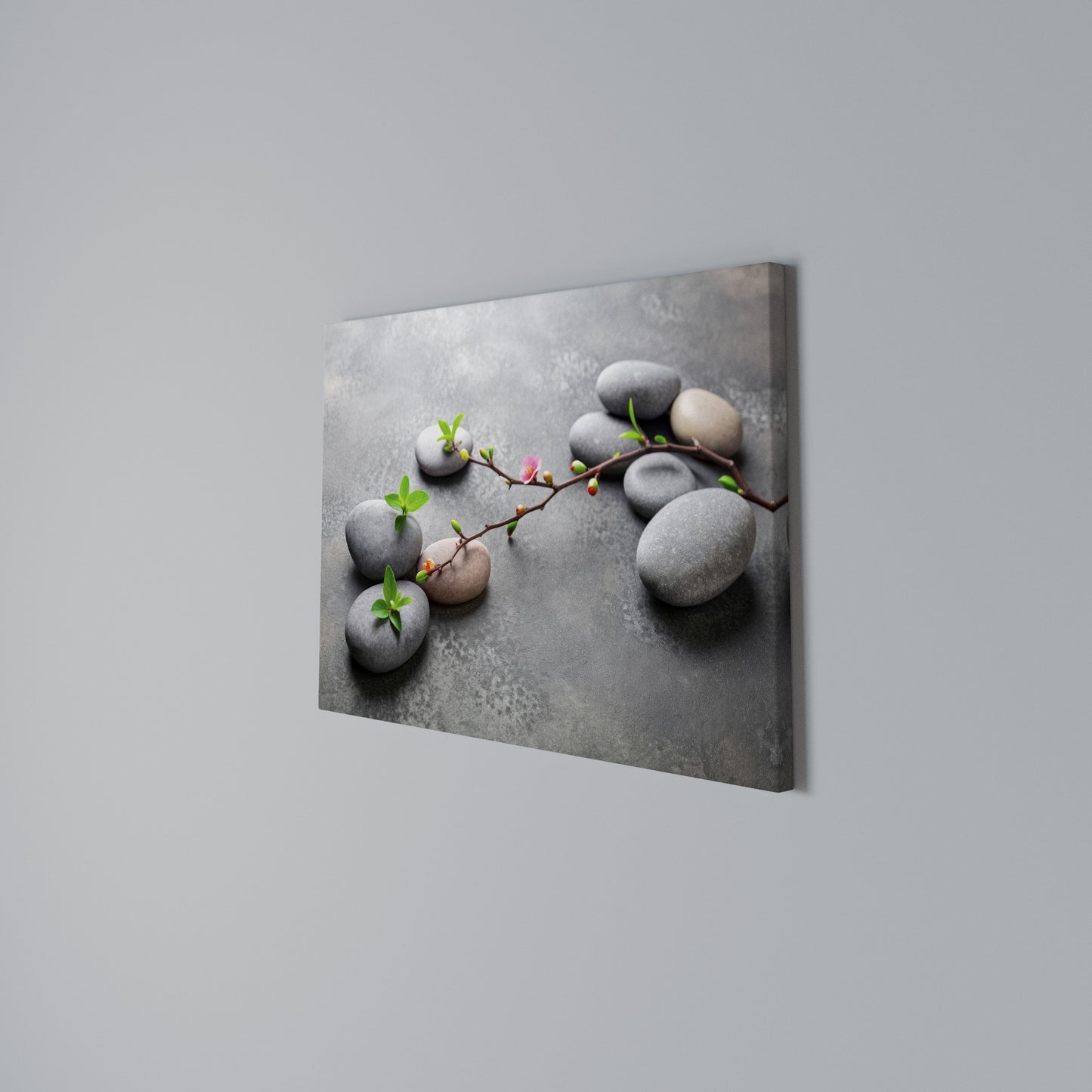 STONES AND BLOSSOMS Horizontal Canvas Print