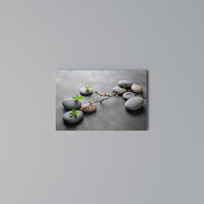 STONES AND BLOSSOMS Horizontal Canvas Print