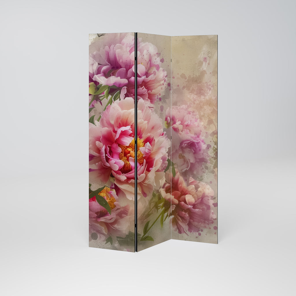 PEONY WHISPER 3-Panel Room Divider
