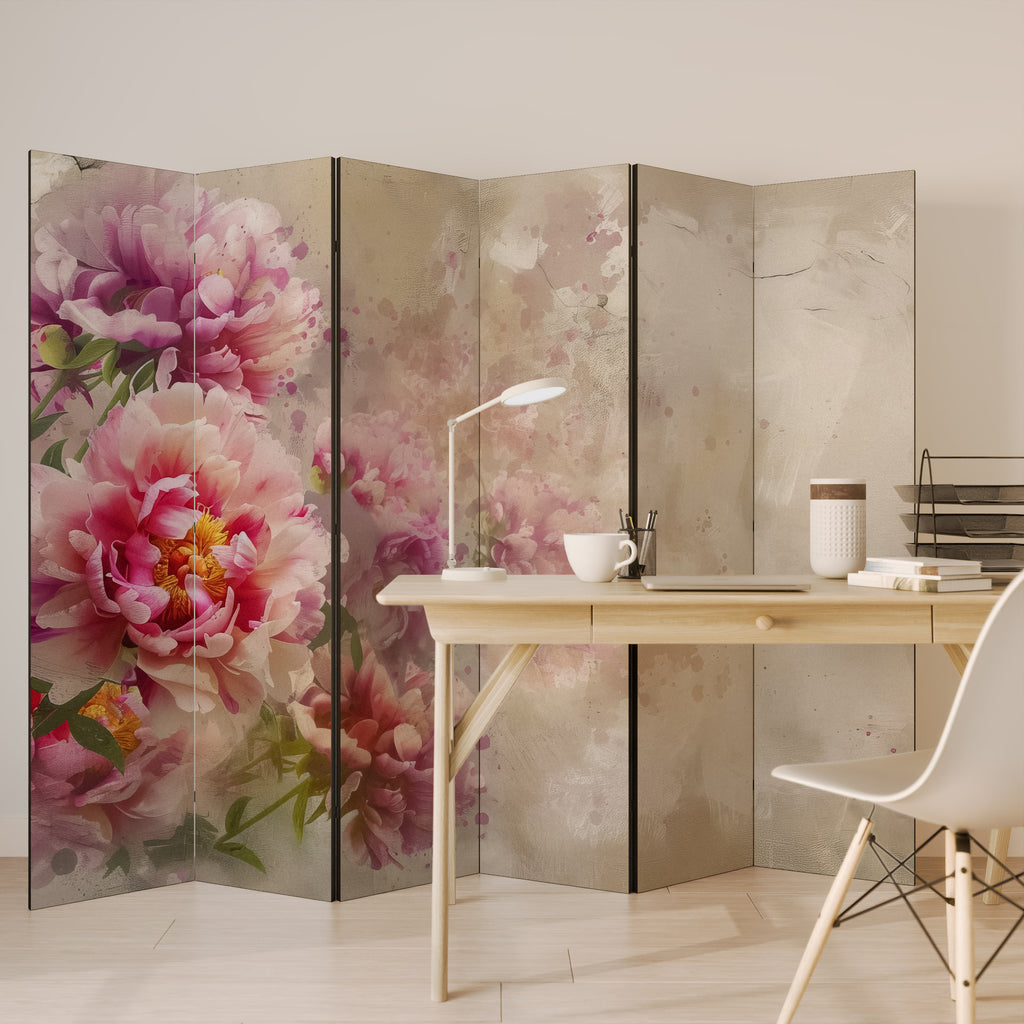PEONY WHISPER 6-Panel Room Divider