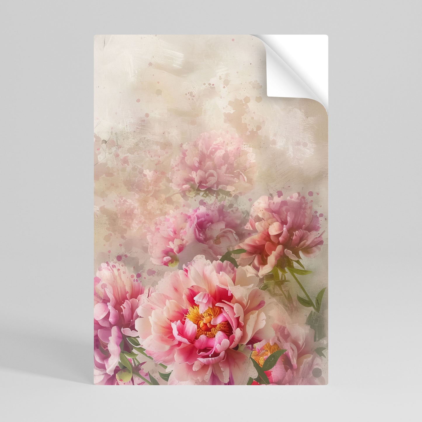 PEONY WHISPER Svislý samolepicí plakát