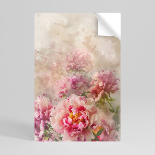 PEONY WHISPER Svislý samolepicí plakát
