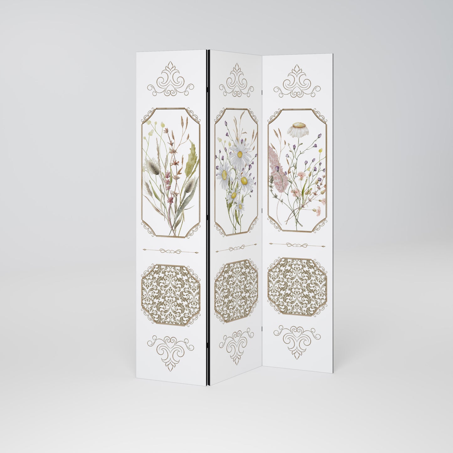 ELEGANT BOTANICAL TAPESTRY 3dílný paraván