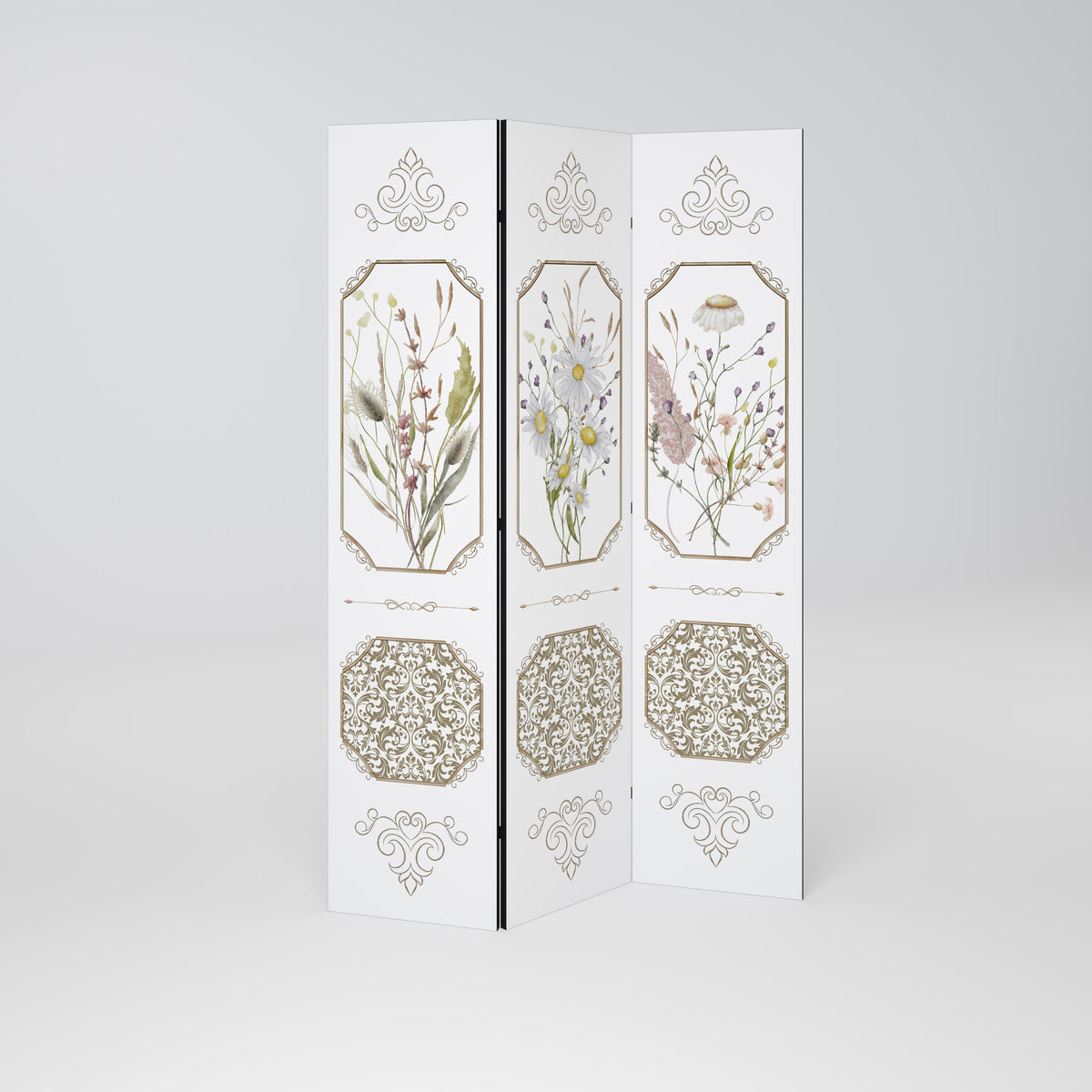 ELEGANT BOTANICAL TAPESTRY 3dílný paraván