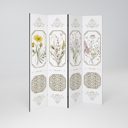 ELEGANT BOTANICAL TAPESTRY 4dílný paraván