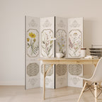 ELEGANT BOTANICAL TAPESTRY 4dílný paraván