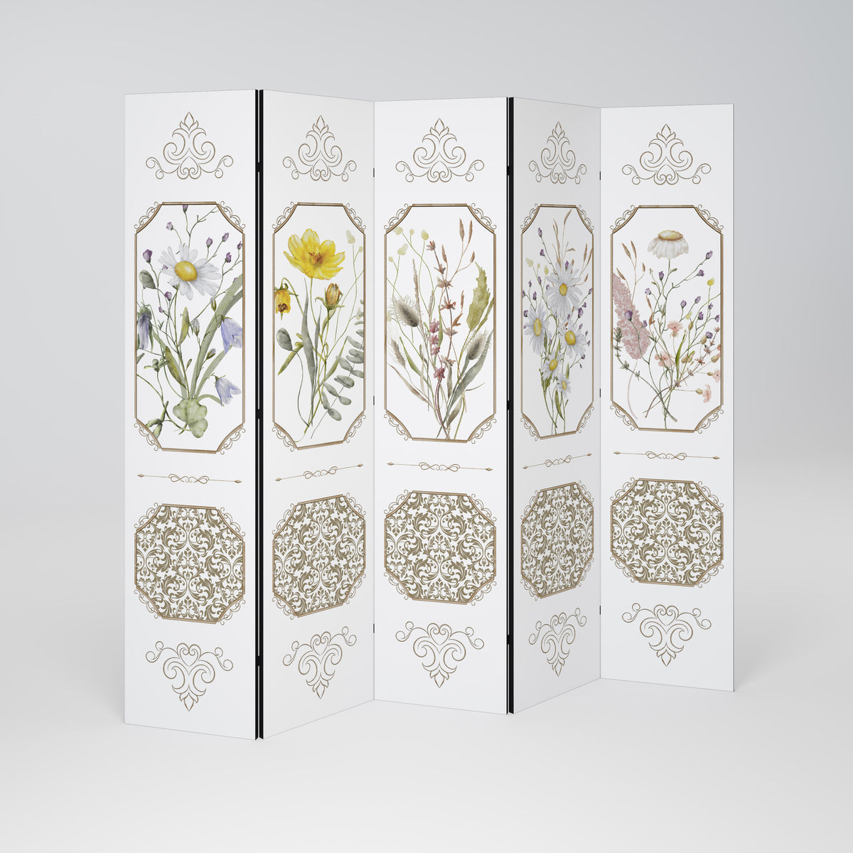 ELEGANT BOTANICAL TAPESTRY 5dílný paraván
