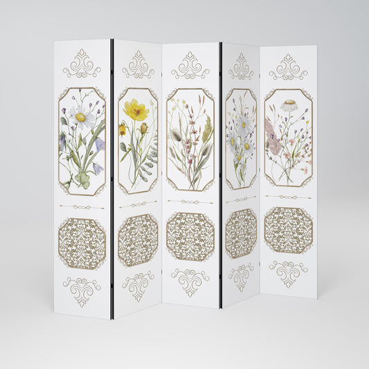 ELEGANT BOTANICAL TAPESTRY 5dílný paraván
