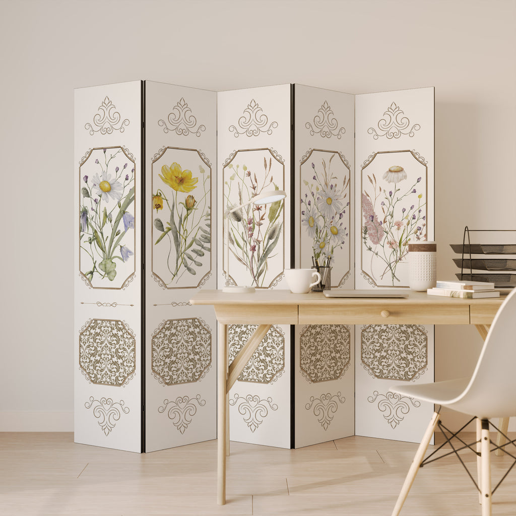 ELEGANT BOTANICAL TAPESTRY 5dílný paraván