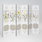 ELEGANT BOTANICAL TAPESTRY 6-Panel Room Divider