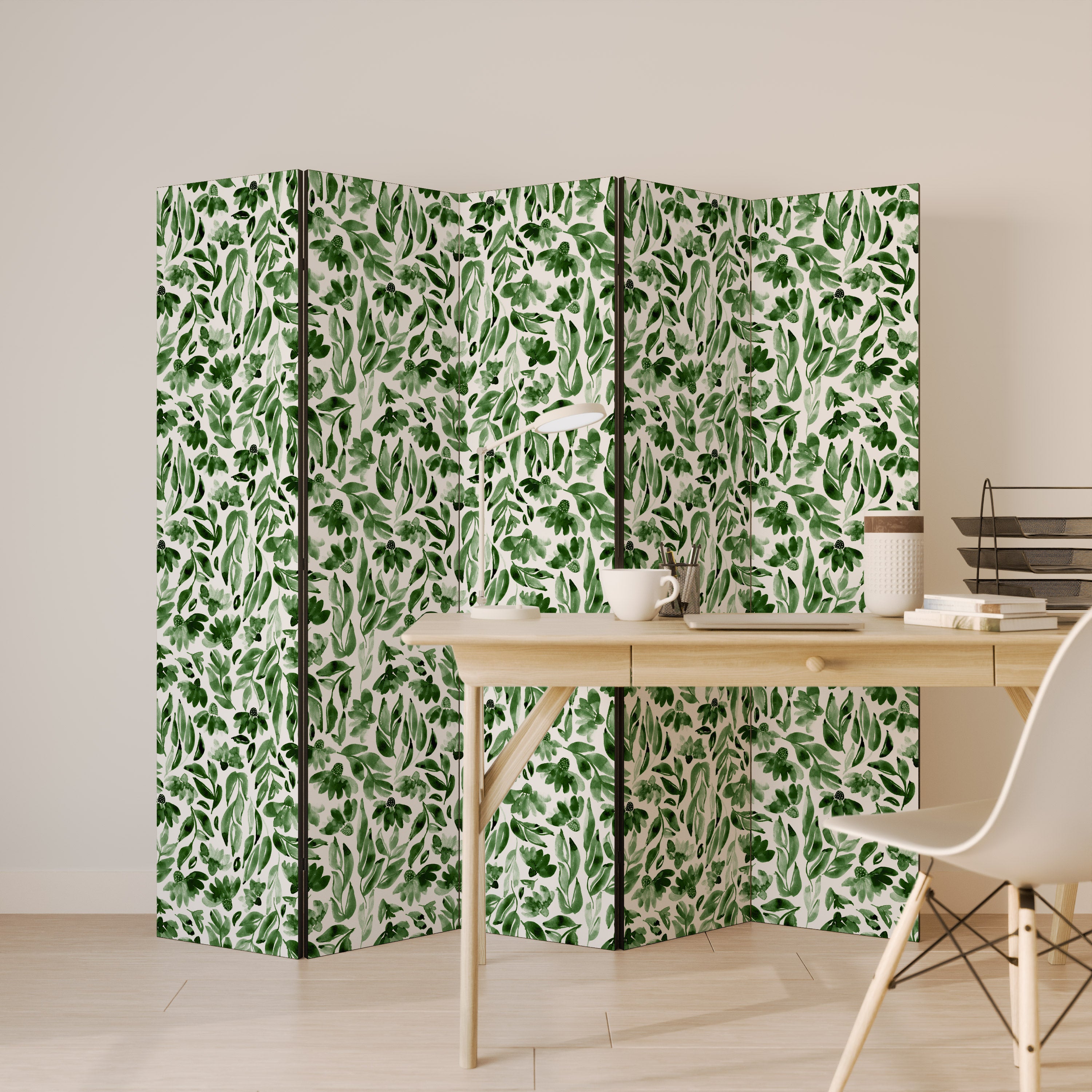 LEAFY LAYERS 5-Panel Room Divider