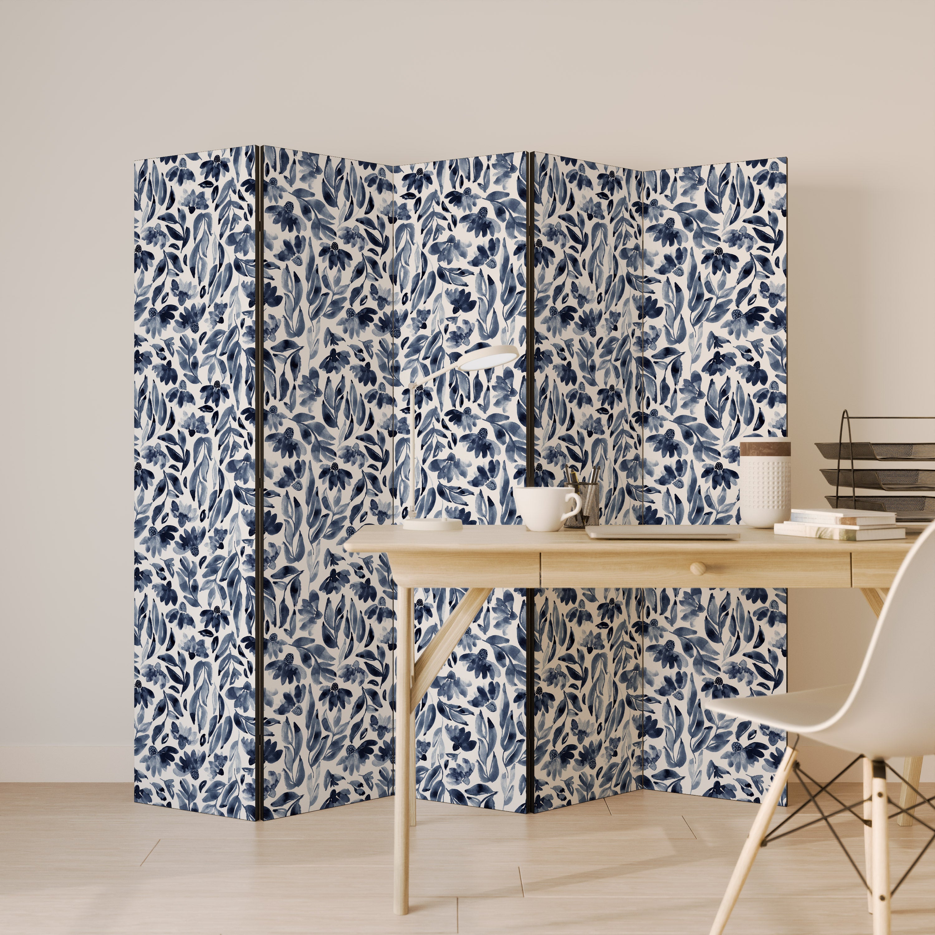 FLORAL FANTASY FABLE 5-Panel Room Divider