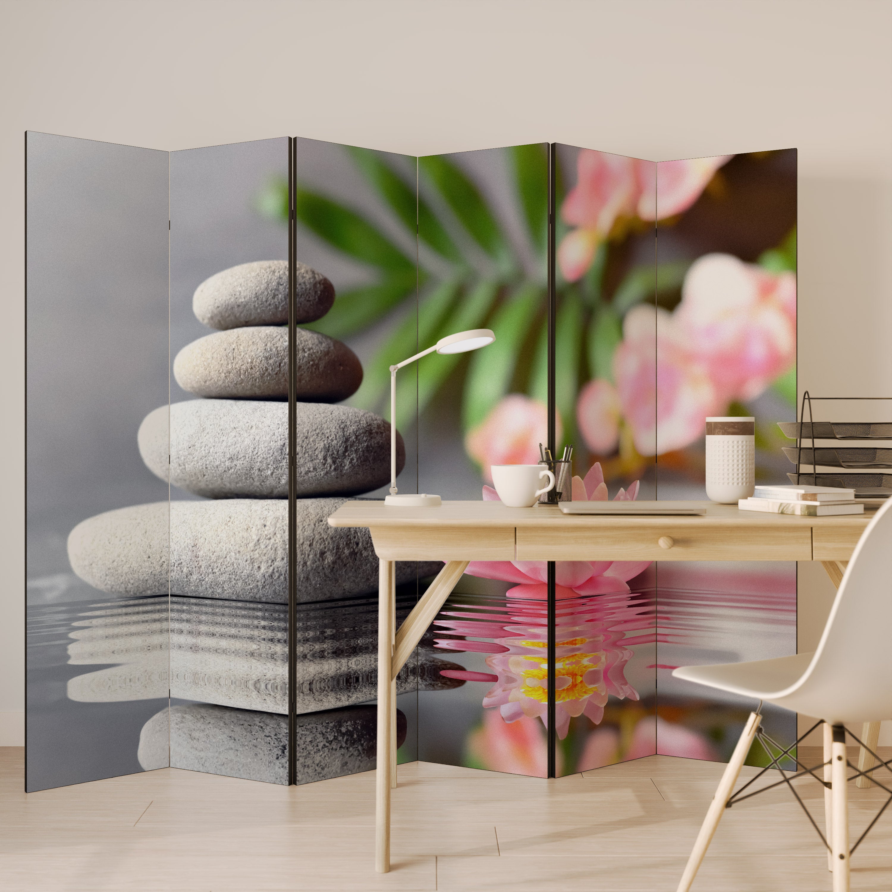 CALMING REFLECTIONS 6-Panel Room Divider