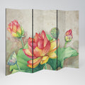 WHISPERING LOTUS BLOOMS 6-Panel Room Divider