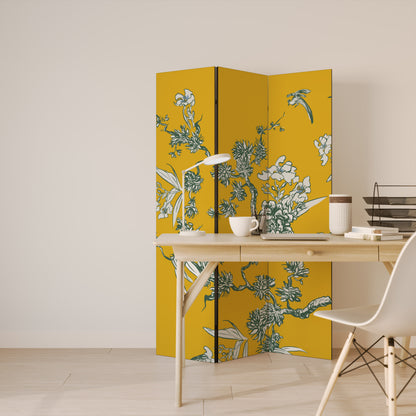 YELLOW CHINOISERIE 3dílný paraván