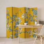 YELLOW CHINOISERIE 5-Panel Room Divider