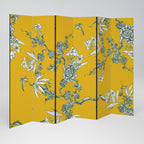 YELLOW CHINOISERIE 6-Panel Room Divider