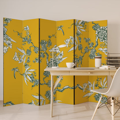 YELLOW CHINOISERIE 6dílný paraván