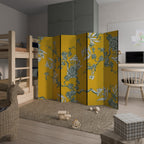 YELLOW CHINOISERIE 6-Panel Room Divider