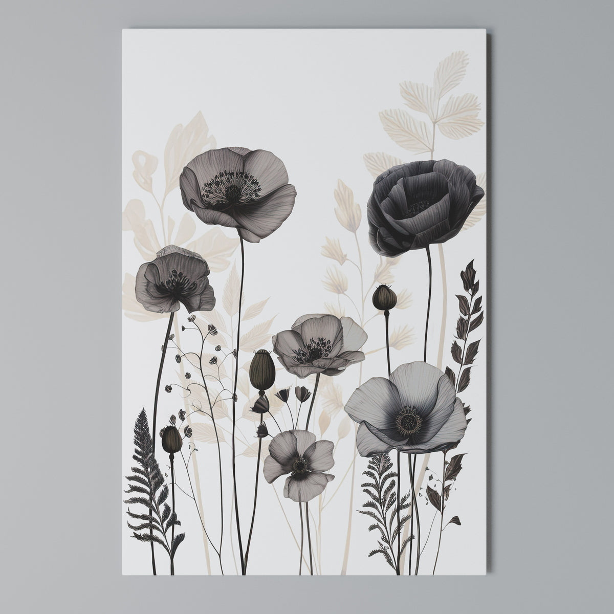 POPPY ALLURE Vertical Canvas Print
