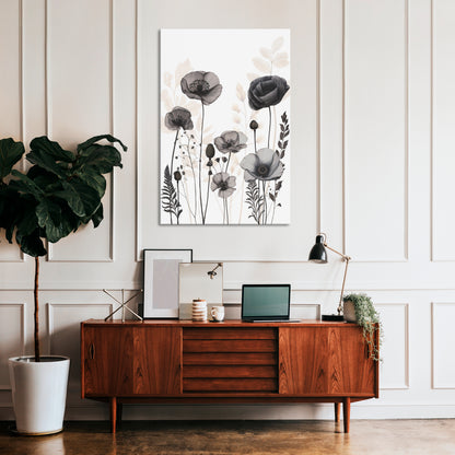 POPPY ALLURE Vertical Canvas Print