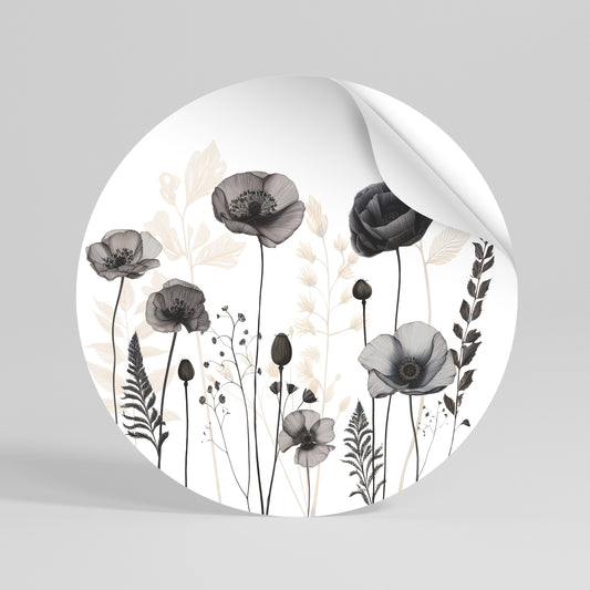 POPPY ALLURE Kulatá samolepka