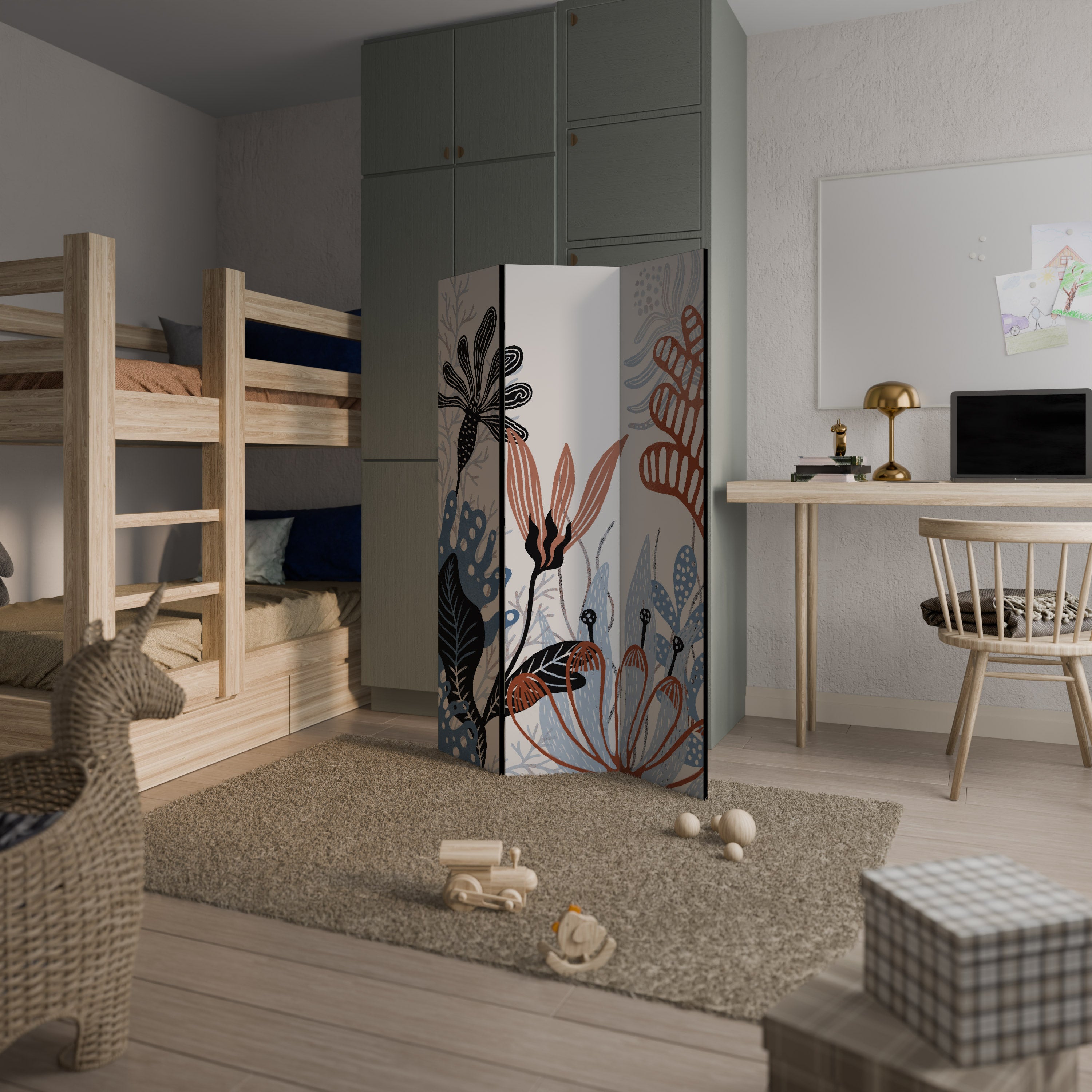 ORGANIC ASSEMBLAGE 3dílný paraván