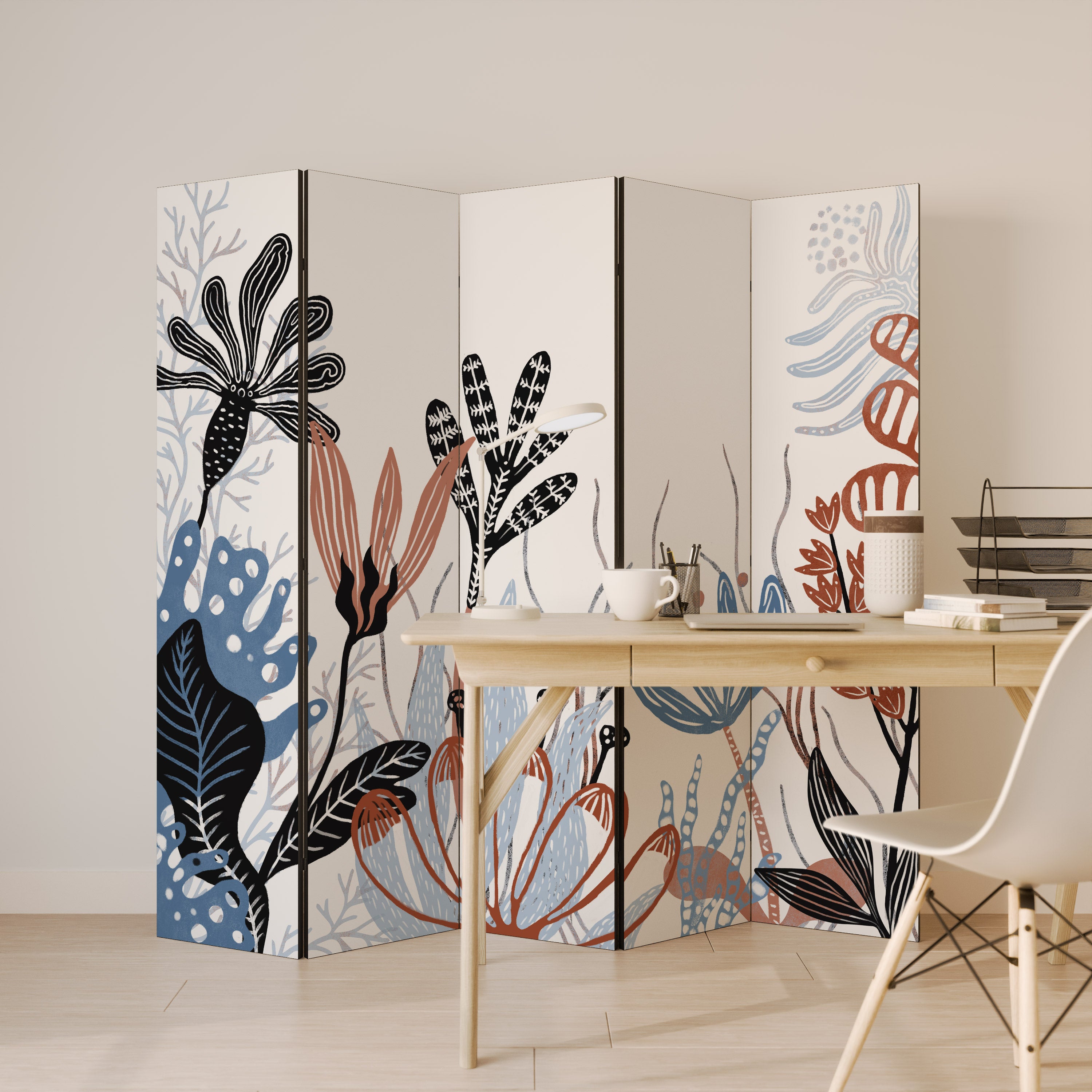 ORGANIC ASSEMBLAGE 5-Panel Room Divider