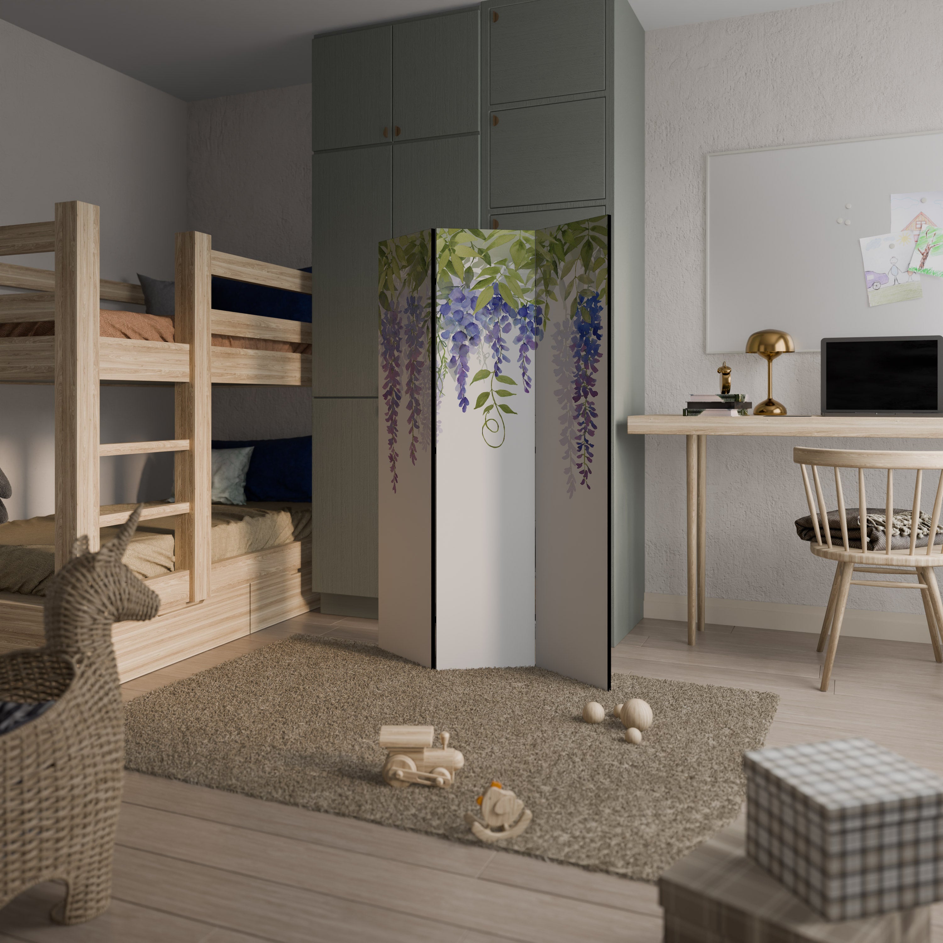 BOTANICAL BREEZE 3dílný paraván