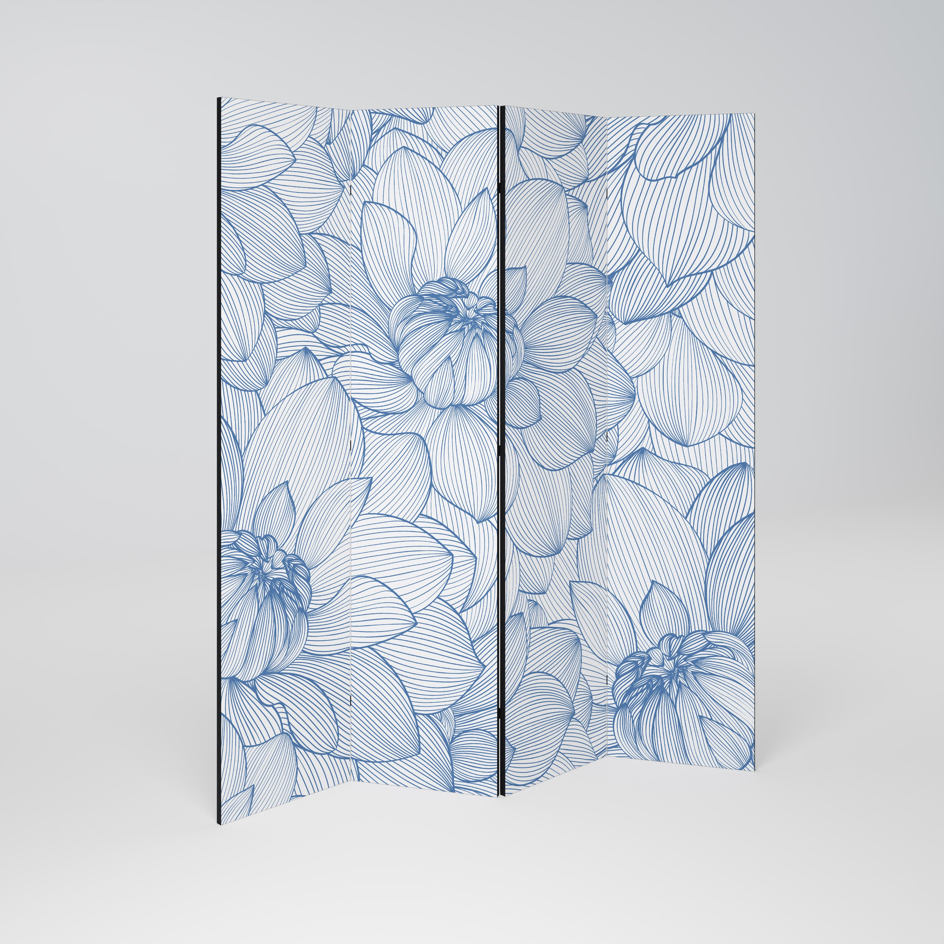 LUSH LINEAR BLOOMS 4dílný paraván