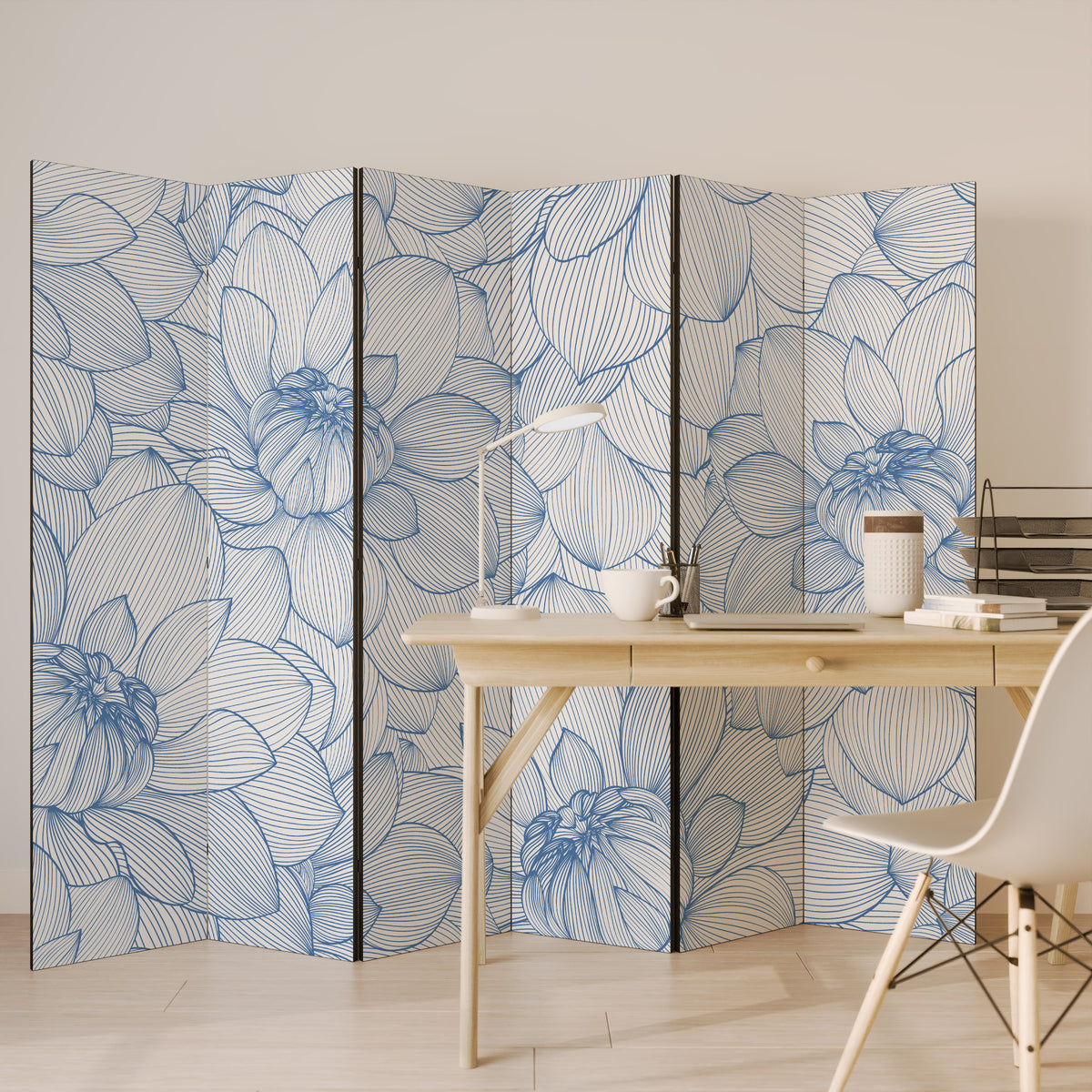 LUSH LINEAR BLOOMS 6dílný paraván