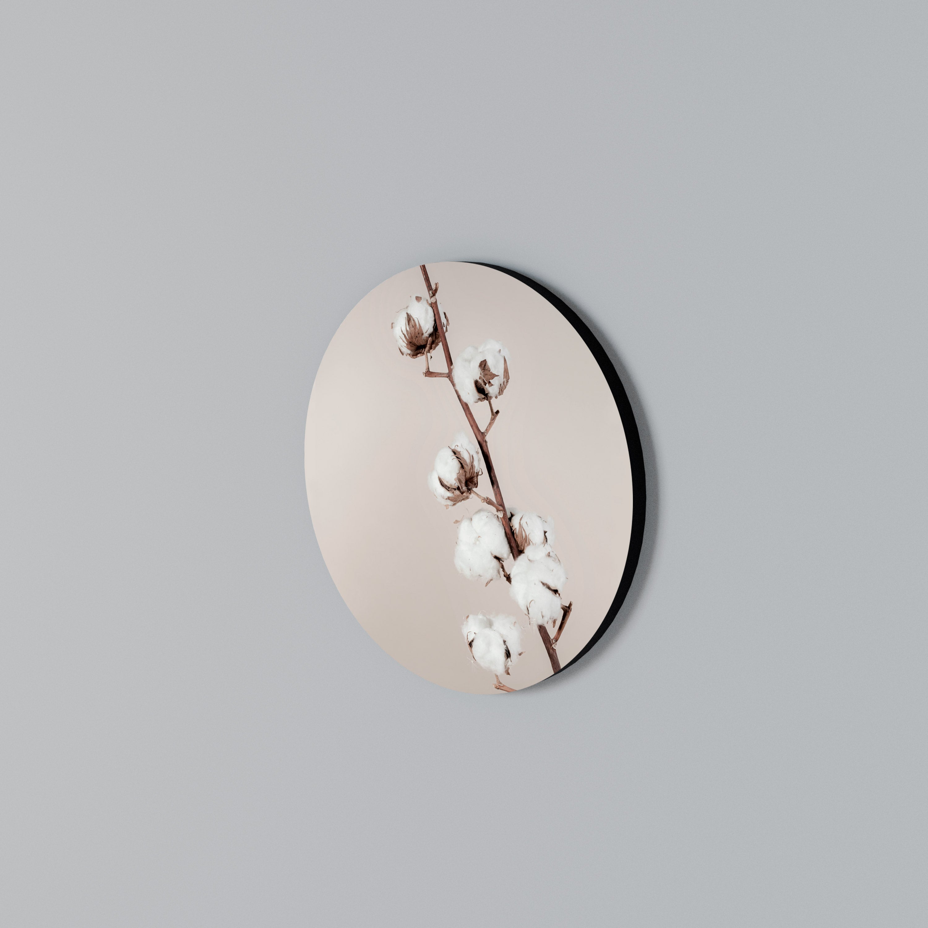 COTTON CLOUDS IN BALANCE Round Wall Art