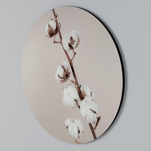 COTTON CLOUDS IN BALANCE Round Wall Art