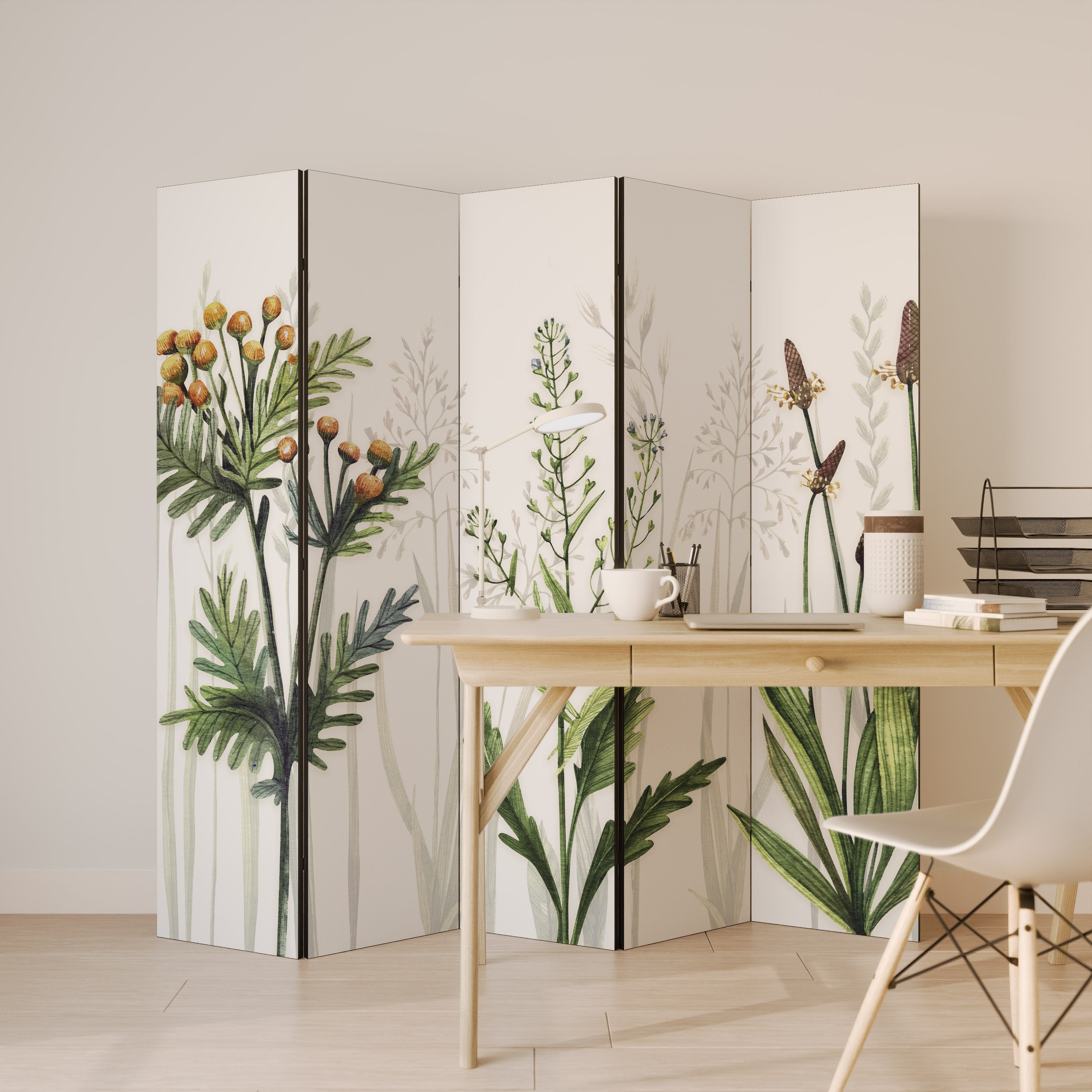 HERBAL DREAM 5-Panel Room Divider