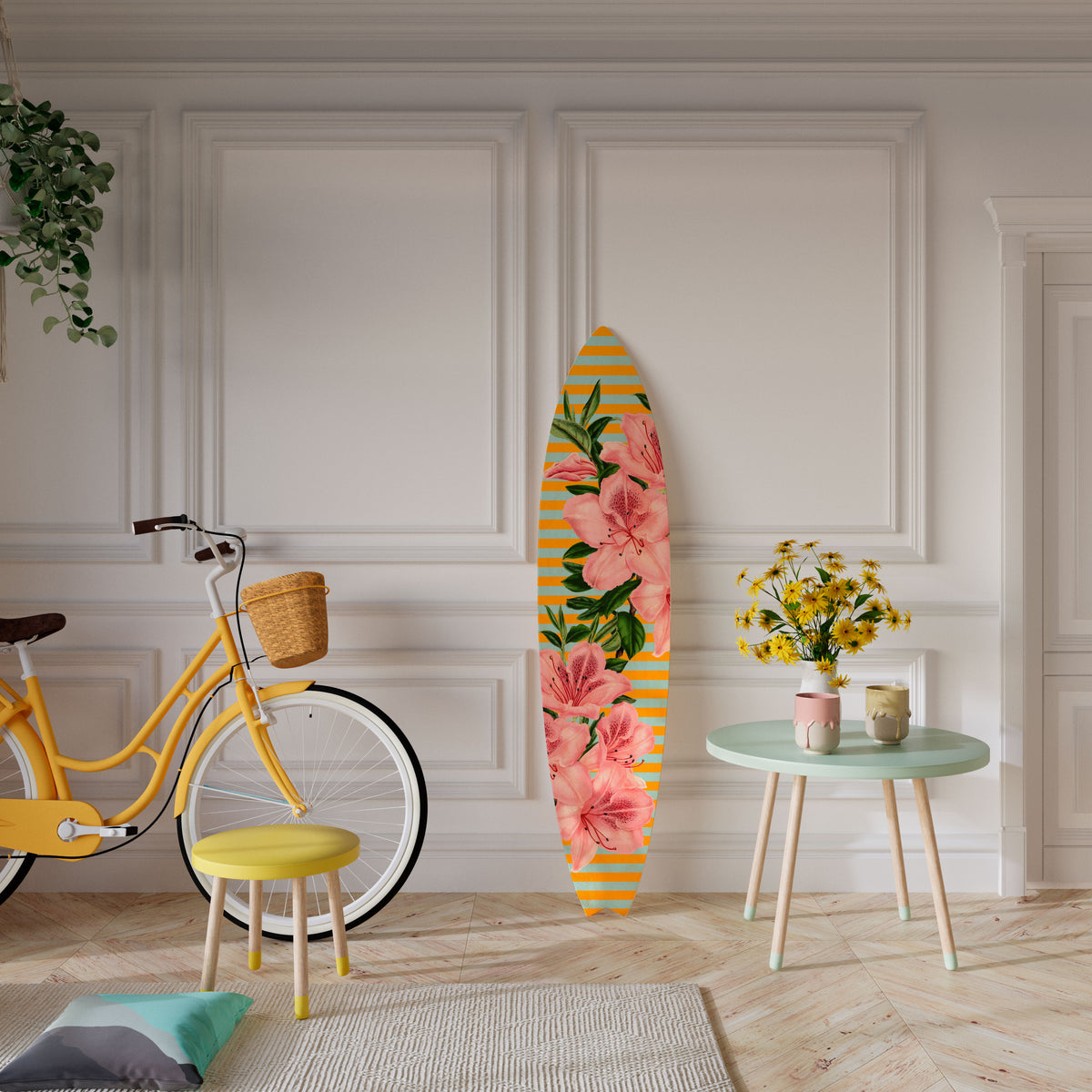 FRAGILE BEAUTY Dekorativní panel ve tvaru surfu