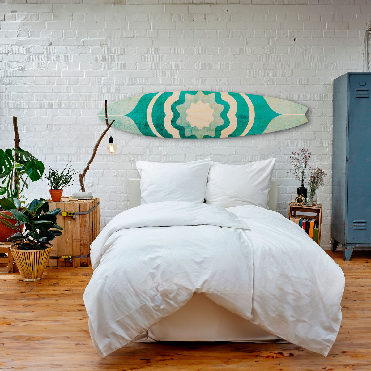 BARBADOS BLUE Dekorativní panel ve tvaru surfu