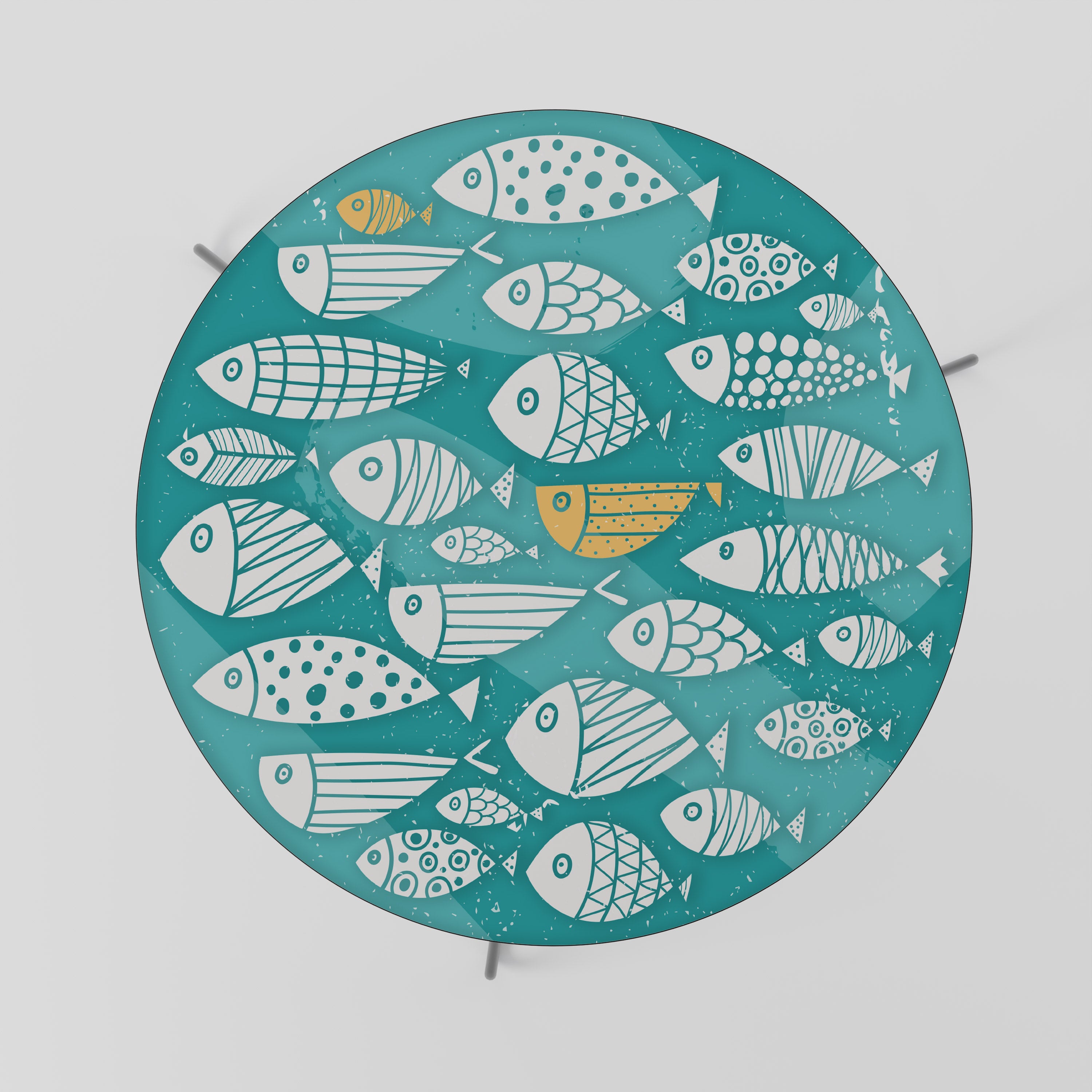 FISHY FOLK ART Konferenční stolek