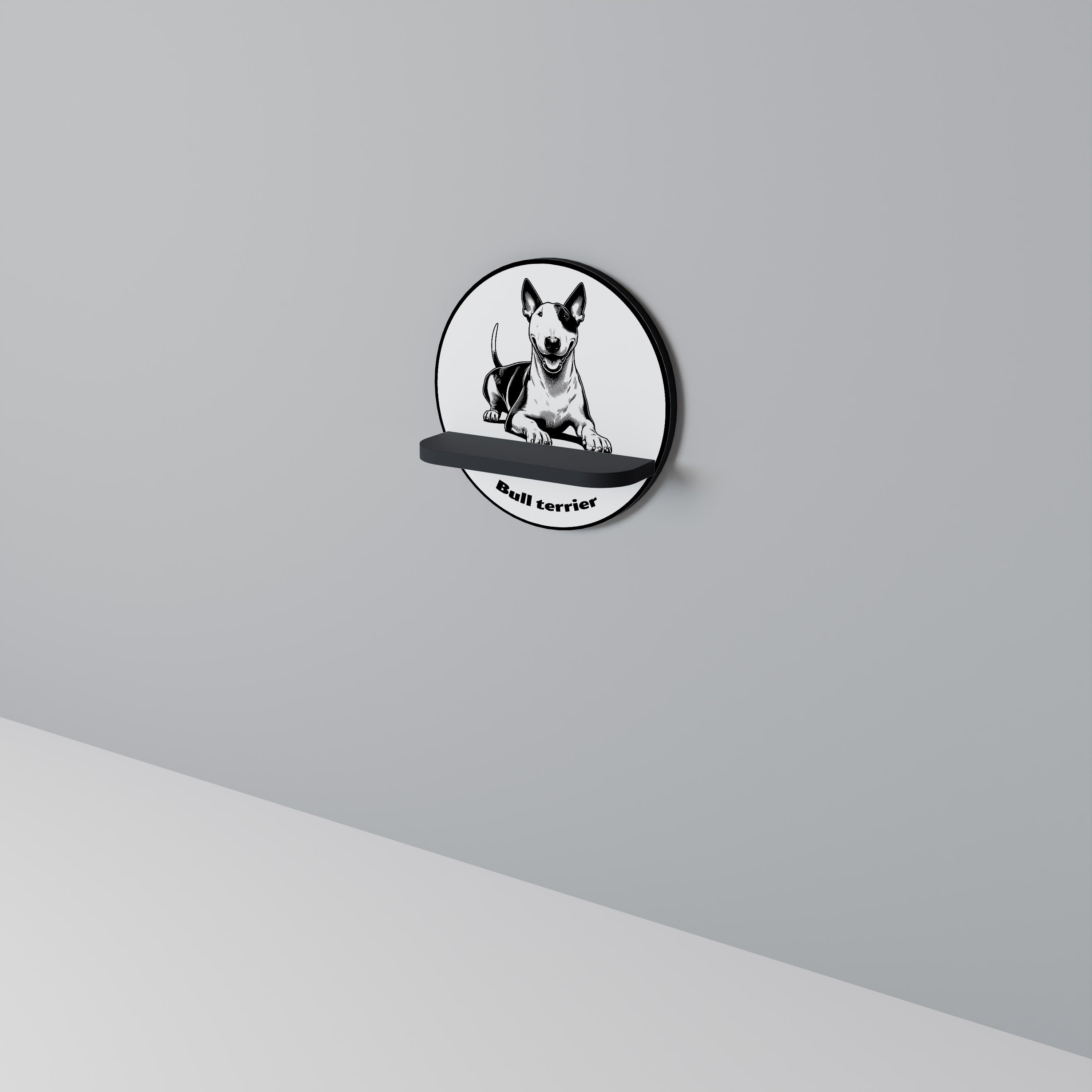 BULL TERRIER Art Shelf