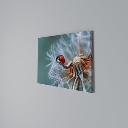 LADYBUG BALANCE Horizontal Canvas Print