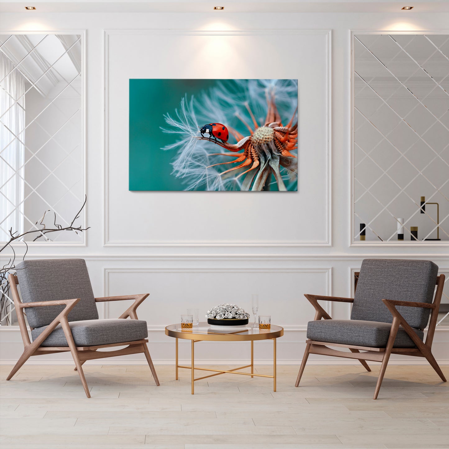 LADYBUG BALANCE Horizontal Canvas Print