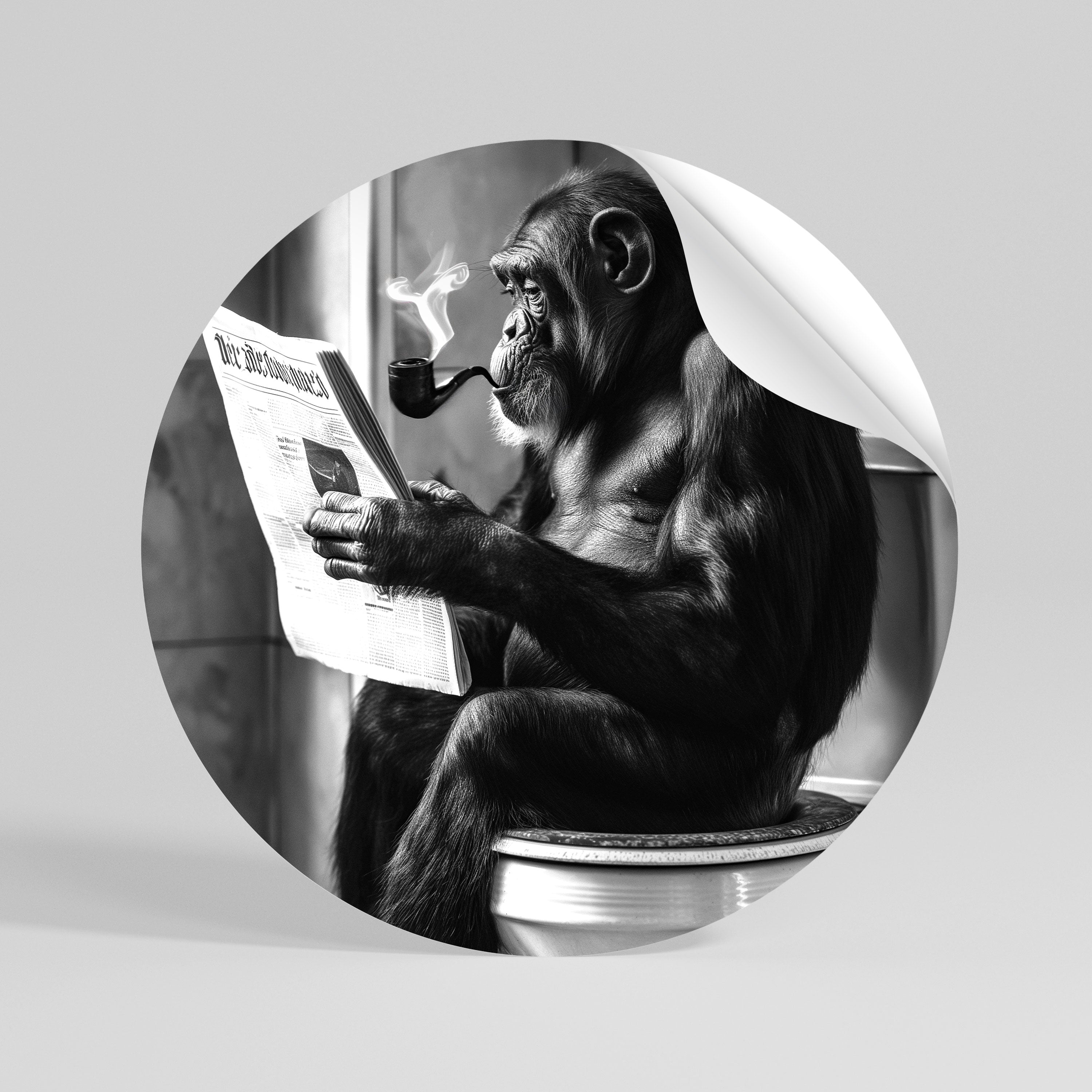 A MOMENT OF CALM Peel and Stick Round Sticker